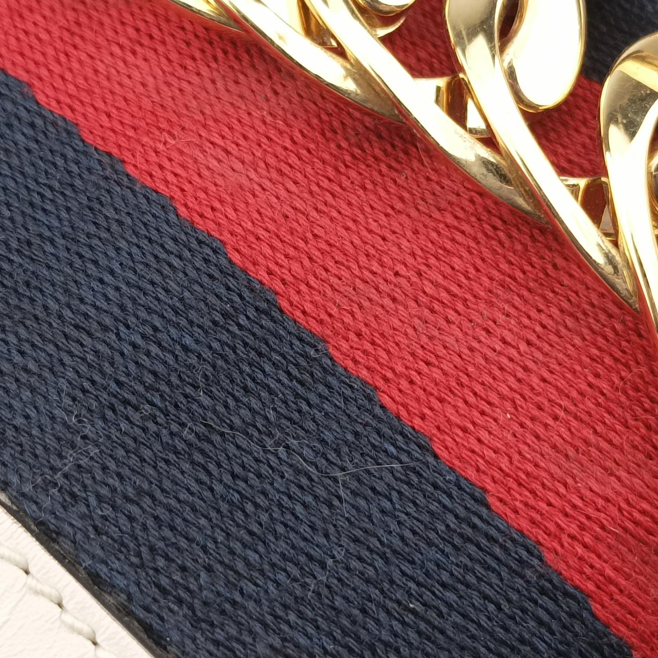 Sylvie Ivory× navy × red Leather 421882 G020605529シルヴィ アイボリー×ネイビー×レッド レザー 421882 G020605529