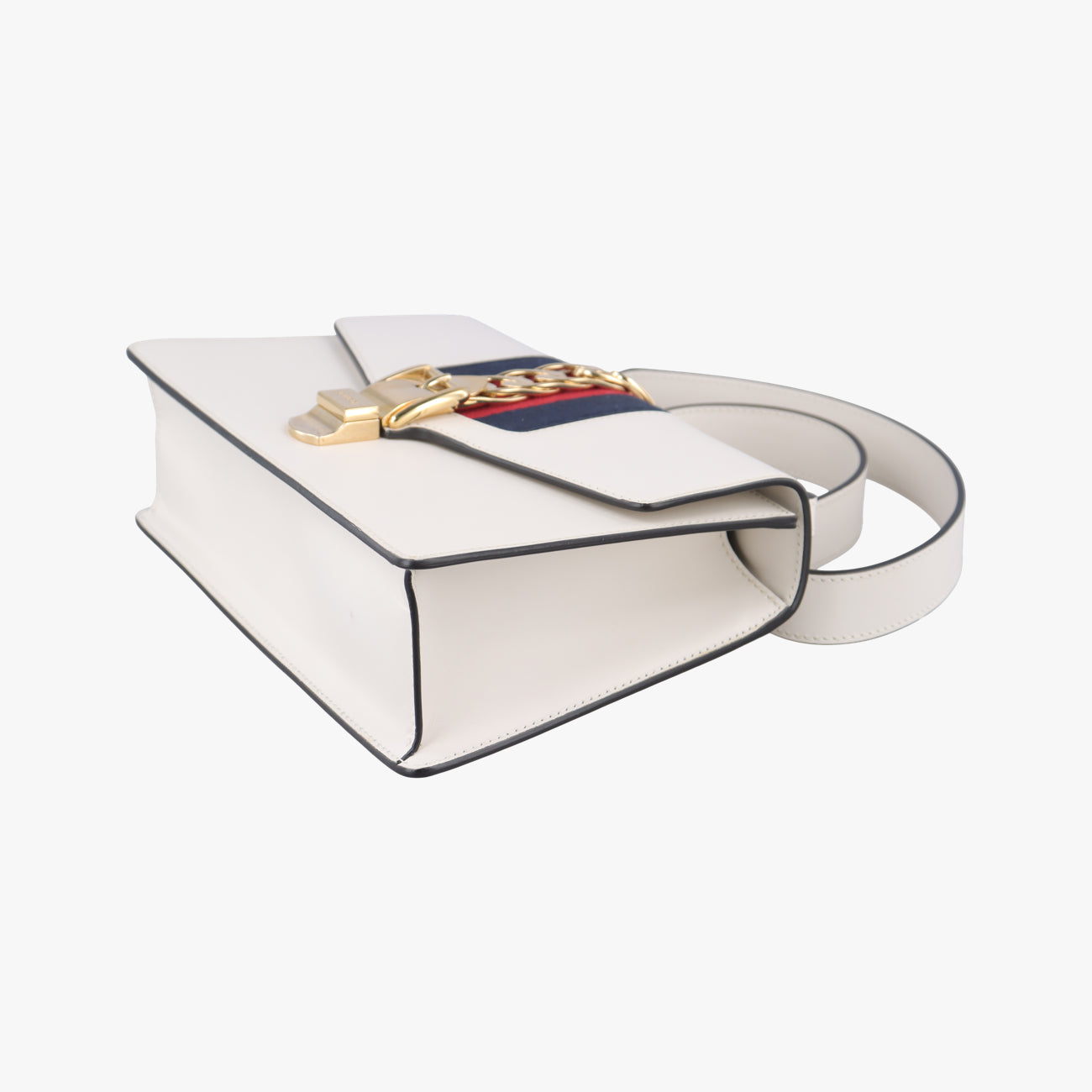 Sylvie Ivory× navy × red Leather 421882 G020605529シルヴィ アイボリー×ネイビー×レッド レザー 421882 G020605529