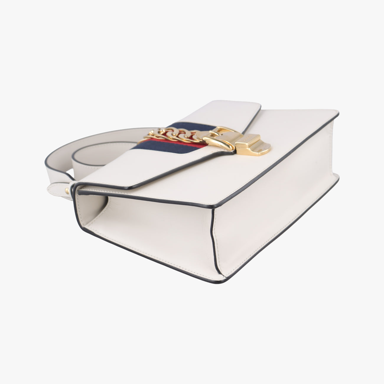 Sylvie Ivory× navy × red Leather 421882 G020605529シルヴィ アイボリー×ネイビー×レッド レザー 421882 G020605529