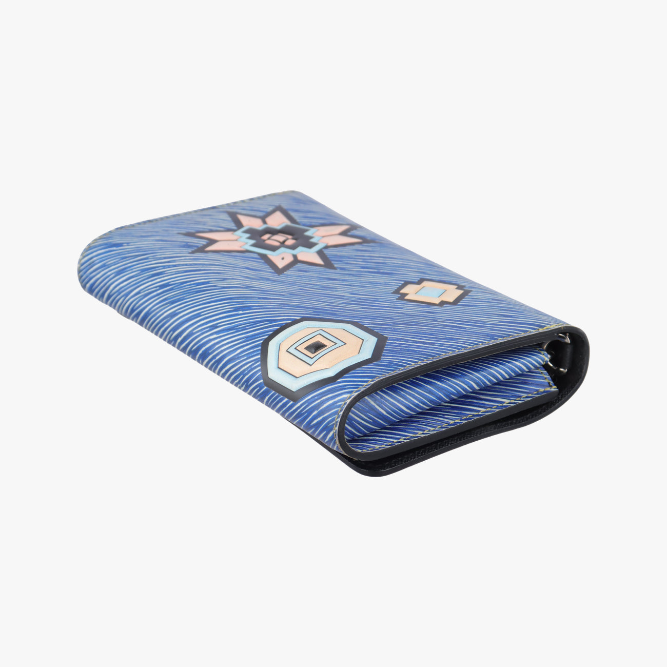 Portefeuille Twist Chain Wallet blue×multicolor Epi M61490 SP3105ポルトフォイユ ツイスト チェーン ウォレット ブルー×マルチカラー エピ M61490 SP3105