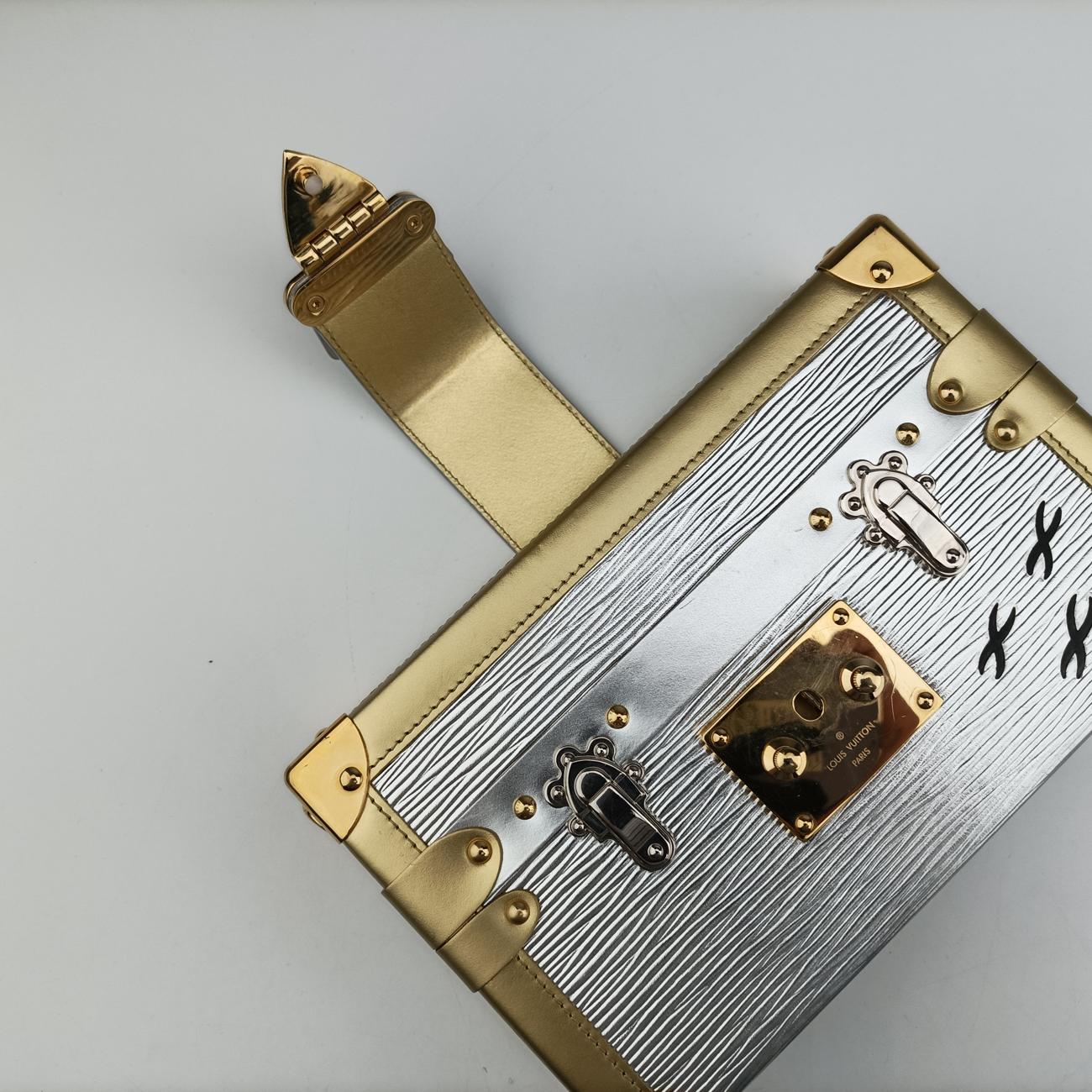 PETITE MALLE silver x gold Epi M54653 PL1117プティットマル シルバーｘゴールド エピ M54653 PL1117