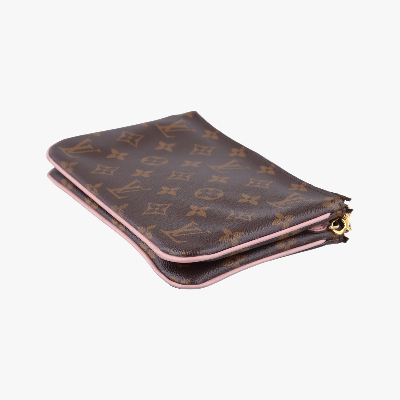 Pochette Double Zip Blooming Flowers brown×multicolor Monogram Canvas×calf leather M63905 GI4178ポシェット ドゥーブルジップ ブルーミングフラワー モノグラム/ブラウン系×マルチカラー モノグラムキャンバス×カーフレザー M63905 GI4178