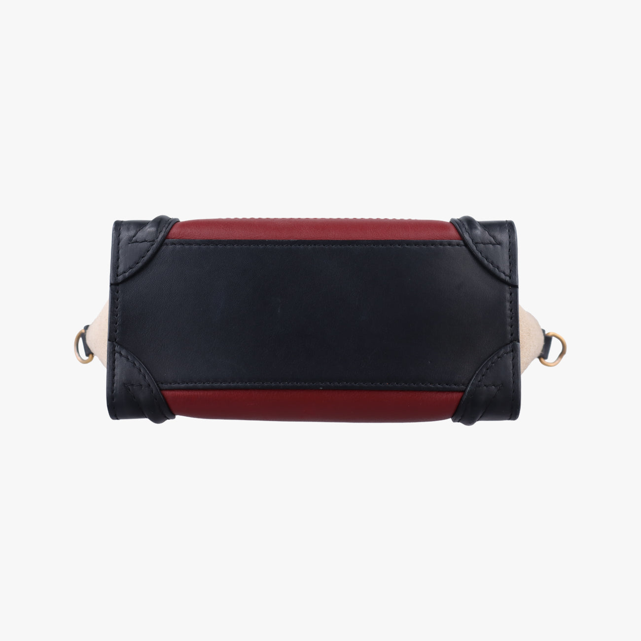 luggage nano shopper Black x Beige xBurgundy Leather x suede S-ZP-0102ラゲージナノショッパー ブラック×ベージュ×ワインレッド レザー×スエード S-ZP-0102