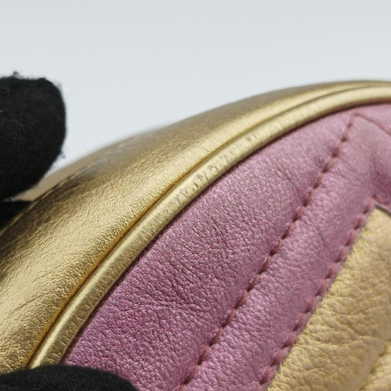 GG Marmont Pink×golden Leather 550154 B027960038GGマーモント ピンク×ゴールド レザー 550154 B027960038