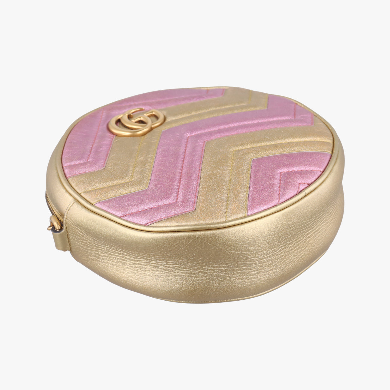 GG Marmont Pink×golden Leather 550154 B027960038GGマーモント ピンク×ゴールド レザー 550154 B027960038