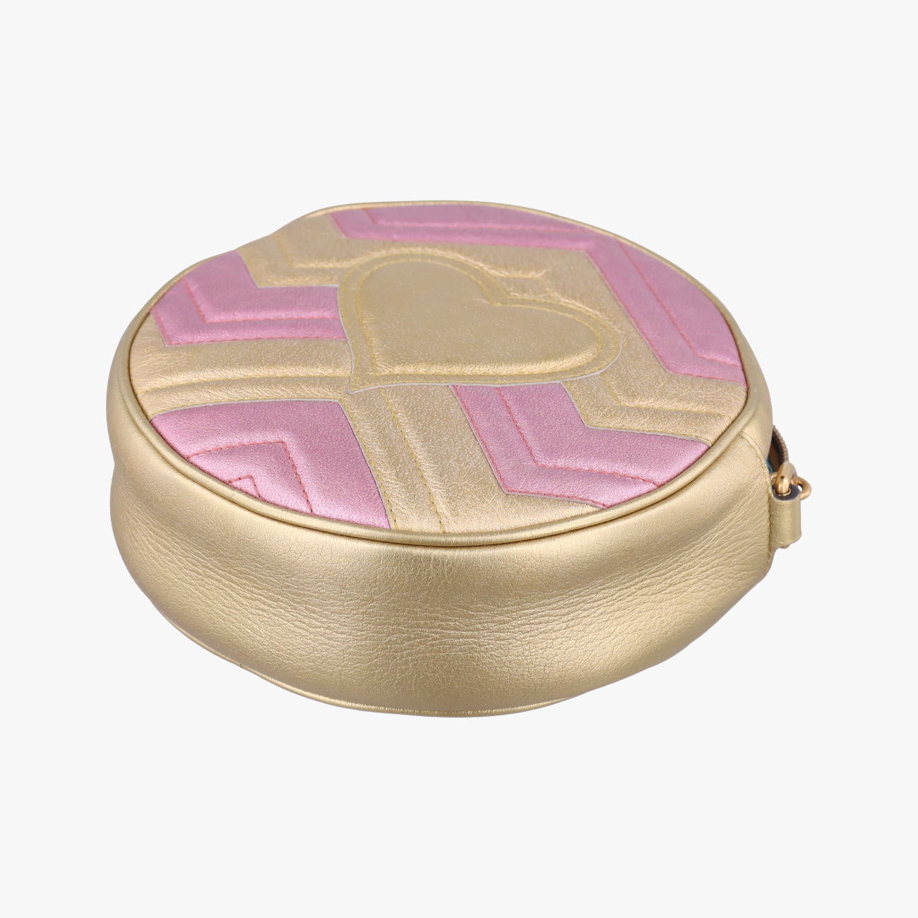 GG Marmont Pink×golden Leather 550154 B027960038GGマーモント ピンク×ゴールド レザー 550154 B027960038