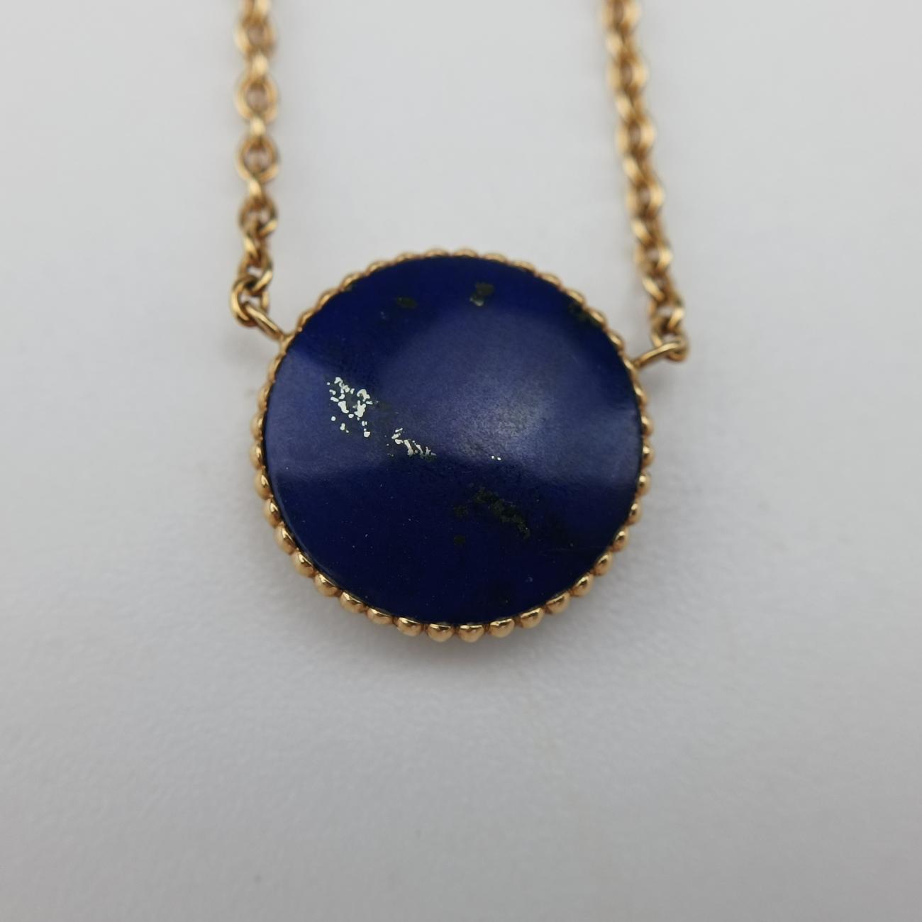 Rose des Vents medallion　 Golden×Blue AU750 095492ローズデヴァン メダリオン ゴールド×ブルー AU750 095492