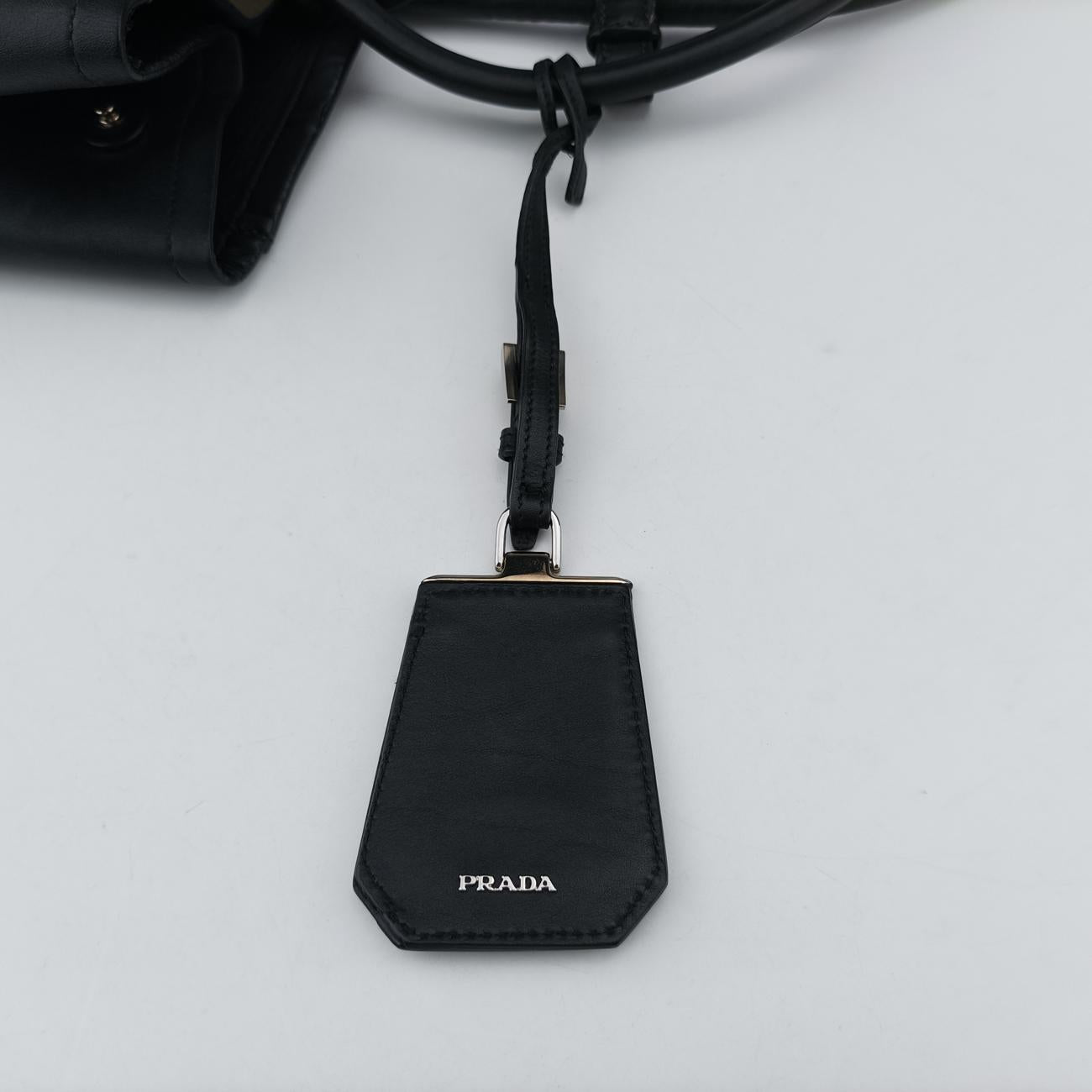 Prada City Calf Double Green×Black Leather 239/Eプラダ シティ カーフ ダブル グリーン×ブラック レザー 239/E