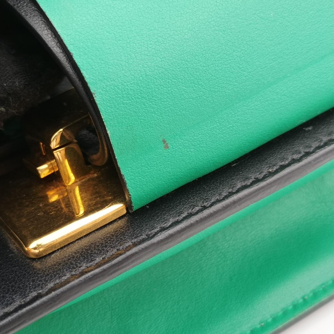 Floral Print Plex Metal Ribbon Green×Black×Multicolour Leather 7/Dフローラル プリント プレックス メタル リボン グリーン×ブラック×マルチカラー レザー 7/D