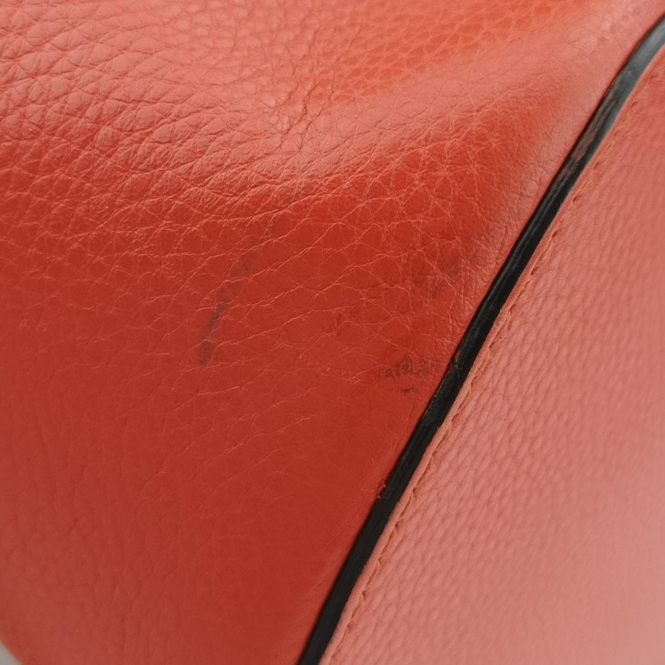 Drawstring Bucket Orange×beige canvas x leather 388703 C018796146ドローストリング バケット オレンジ×ベージュ キャンバス×レザー 388703 C018796146