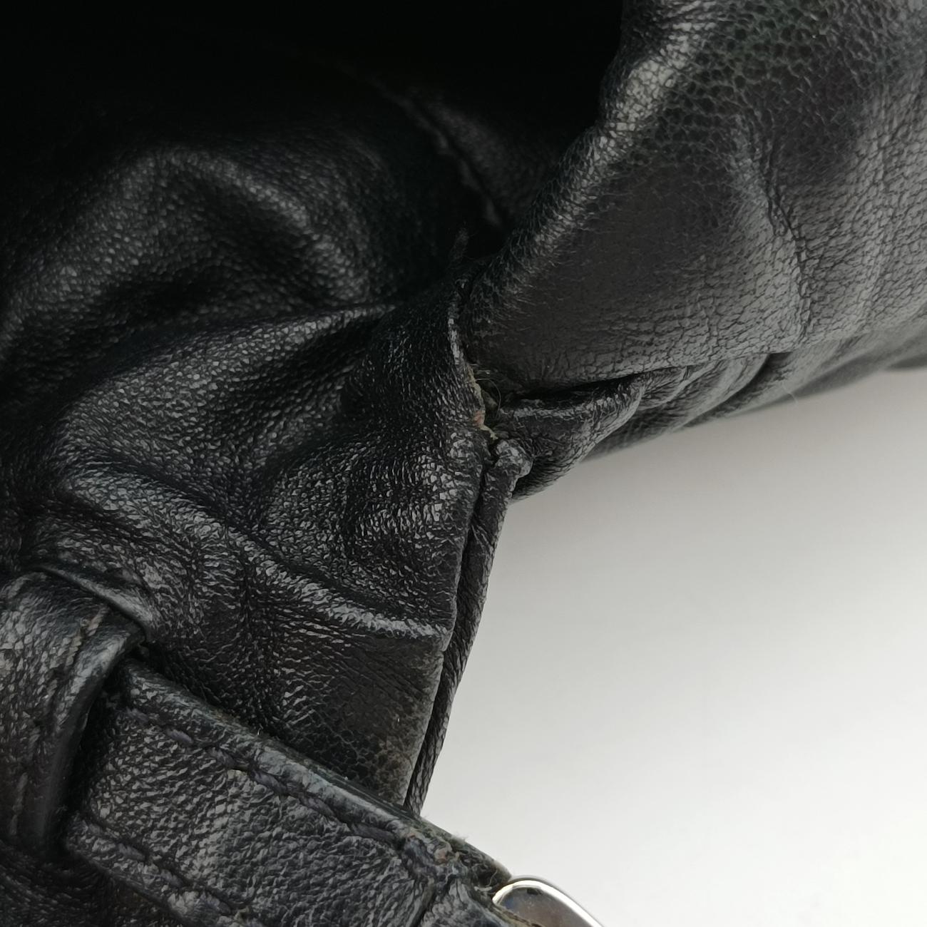 Double Flap Black Leather BR5036  ダブル フラップ ブラック レザー BR5036  