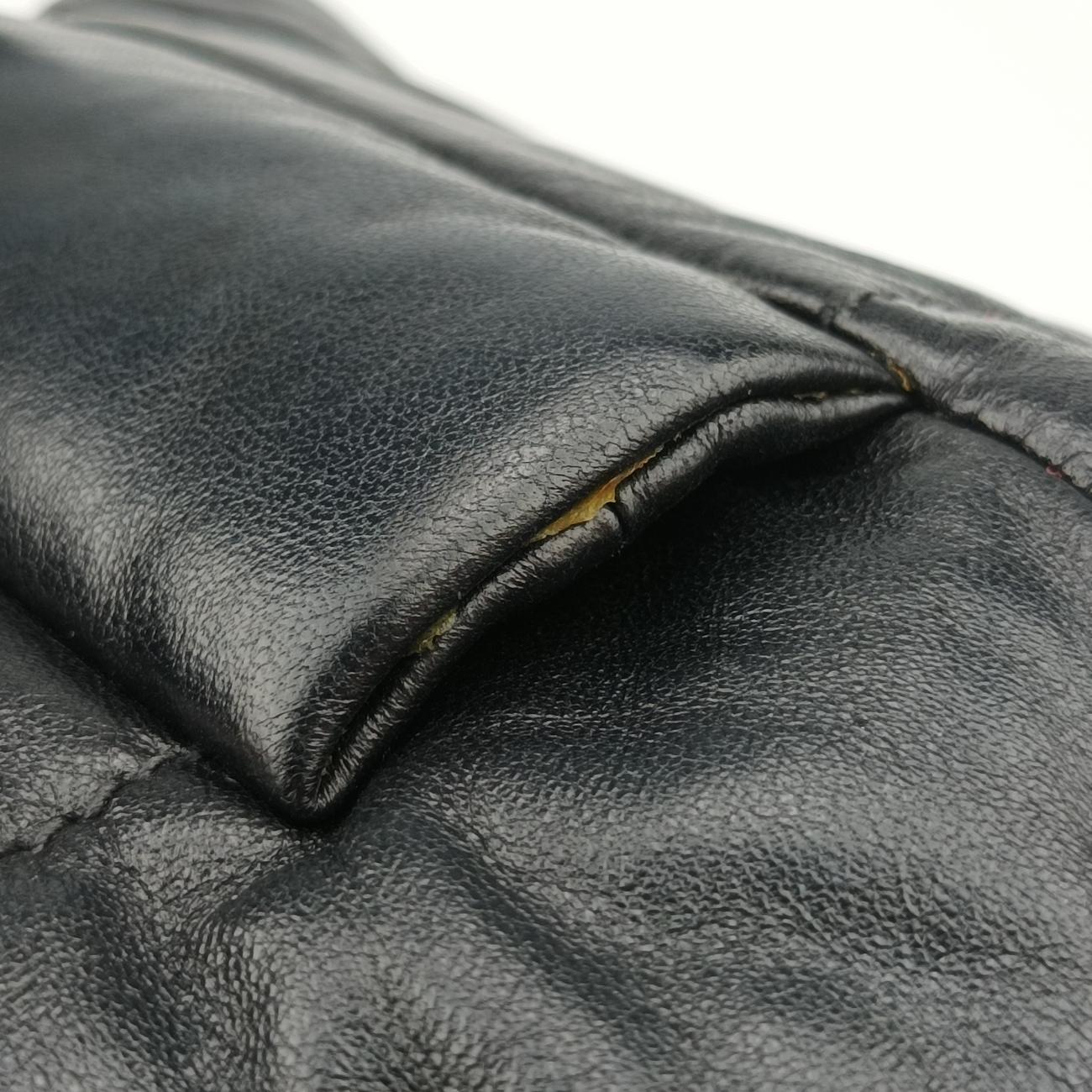 Double Flap Black Leather BR5036  ダブル フラップ ブラック レザー BR5036  
