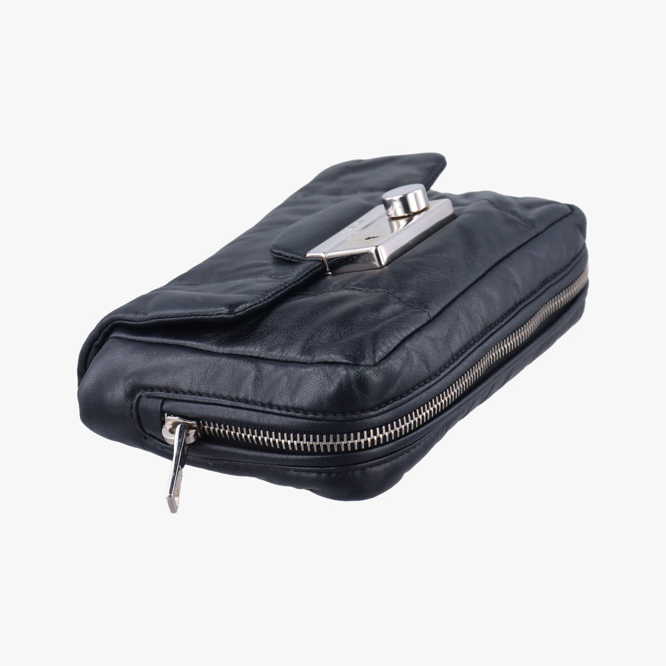 Double Flap Black Leather BR5036  ダブル フラップ ブラック レザー BR5036  