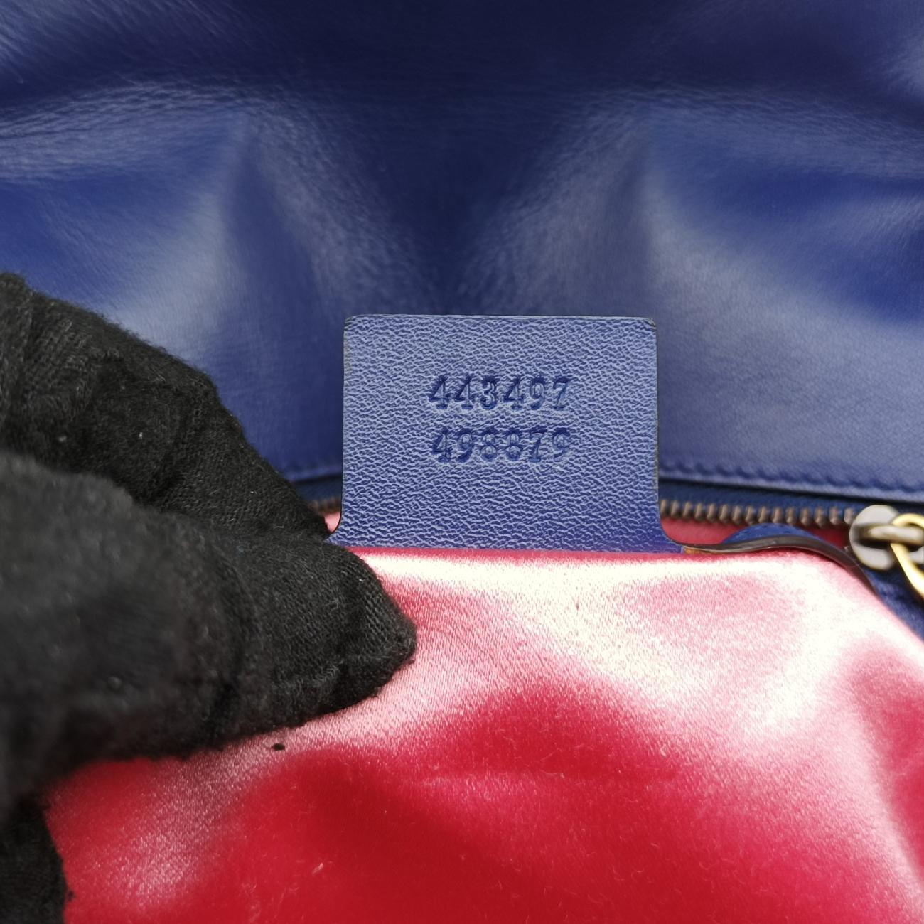 GG Marmont Navy×Multicolour velour 443497 I025159332GGマーモント ネイビー×マルチカラー ベロア 443497 I025159332