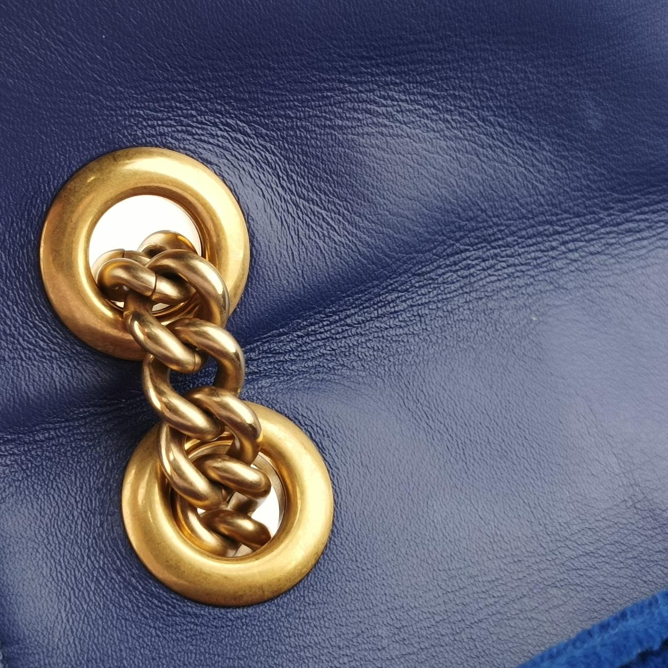 GG Marmont Navy×Multicolour velour 443497 I025159332GGマーモント ネイビー×マルチカラー ベロア 443497 I025159332