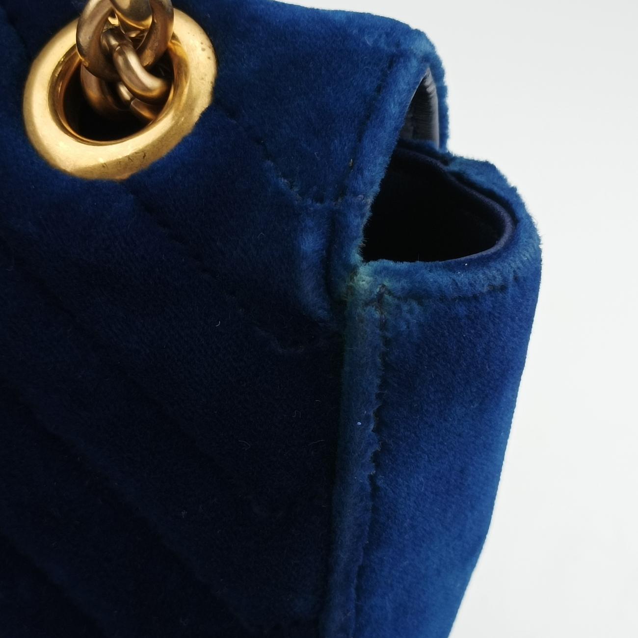 GG Marmont Navy×Multicolour velour 443497 I025159332GGマーモント ネイビー×マルチカラー ベロア 443497 I025159332