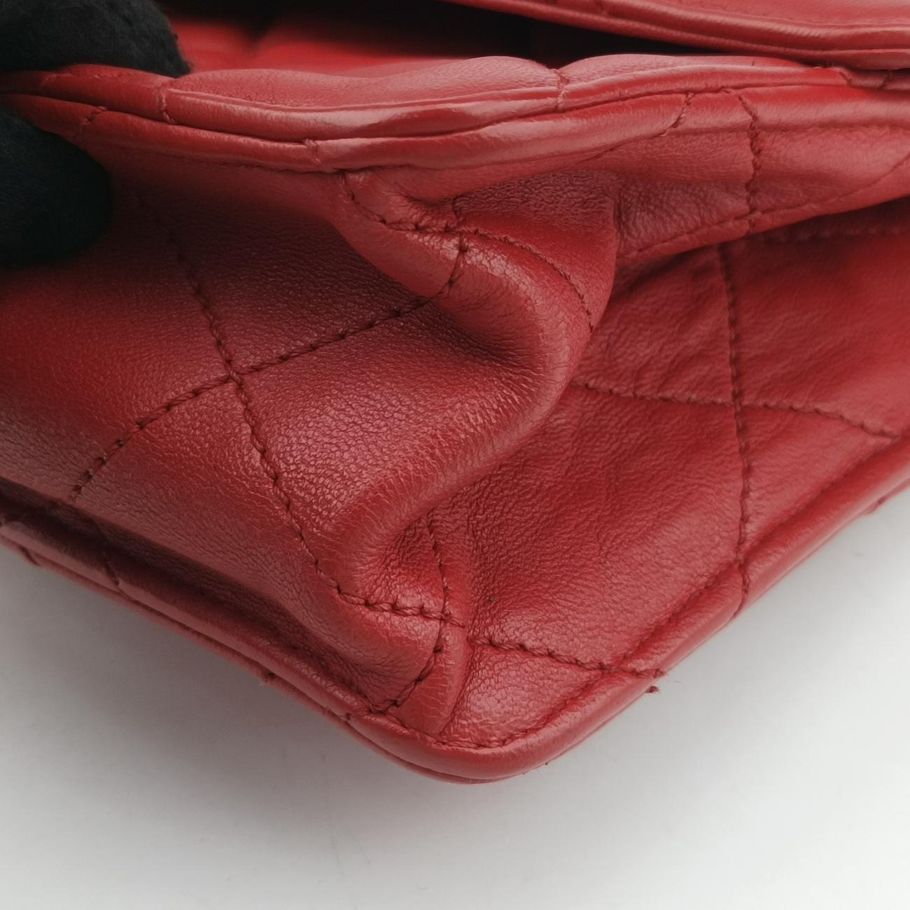 Paris-Byzance Take Away Flap Red lambskin A66738 15497714マトラッセ ターンロック 2.55 レッド ラムスキン A66738 15497714