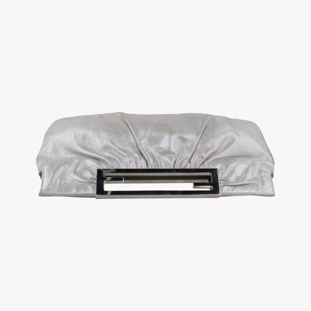 Logo Clutch Silver Leather 8BP041 2258~8BP041~BKL~098ロゴクラッチ シルバー レザー 8BP041 2258~8BP041~BKL~098