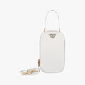 Triangle logo White Saffiano Leather 1DH030 85三角ロゴ ホワイト サフィアーノレザー 1DH030 85
