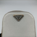 Triangle logo White Saffiano Leather 1DH030 85三角ロゴ ホワイト サフィアーノレザー 1DH030 85