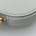 Triangle logo White Saffiano Leather 1DH030 85三角ロゴ ホワイト サフィアーノレザー 1DH030 85