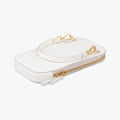 Triangle logo White Saffiano Leather 1DH030 85三角ロゴ ホワイト サフィアーノレザー 1DH030 85