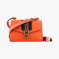 Sylvie Orange x Red x Navy Leather 421882 G022116905シルヴィ オレンジ×レッド×ネイビー レザー 421882 G022116905