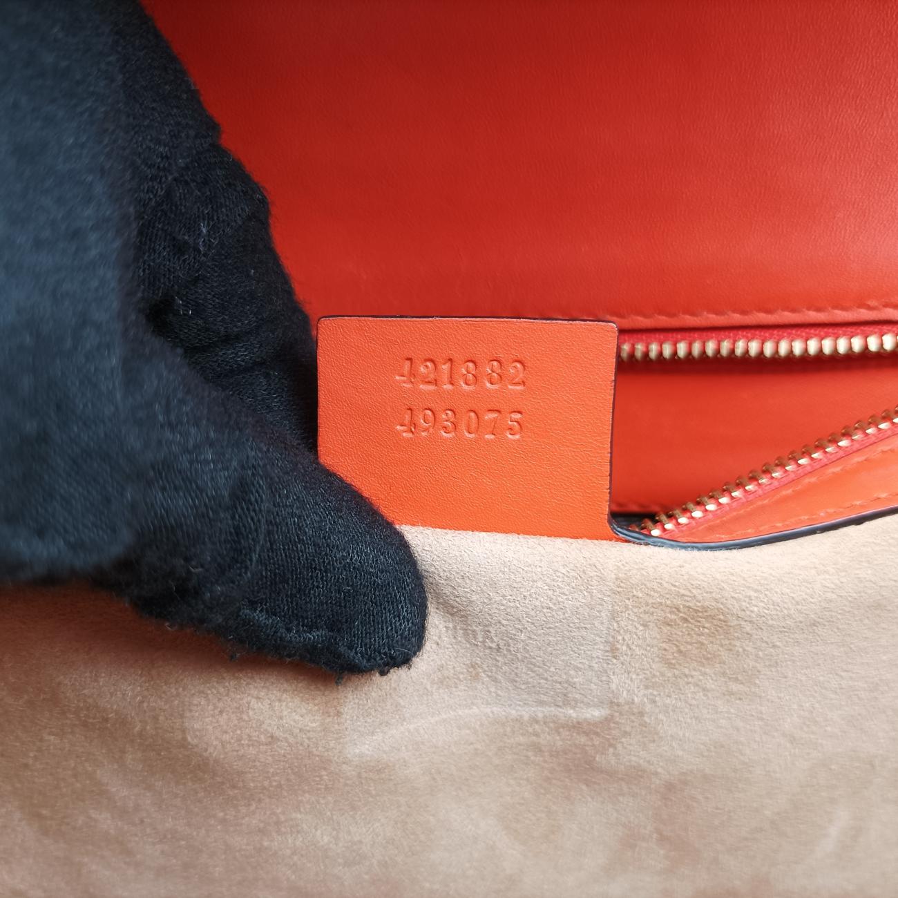 Sylvie Orange x Red x Navy Leather 421882 G022116905シルヴィ オレンジ×レッド×ネイビー レザー 421882 G022116905