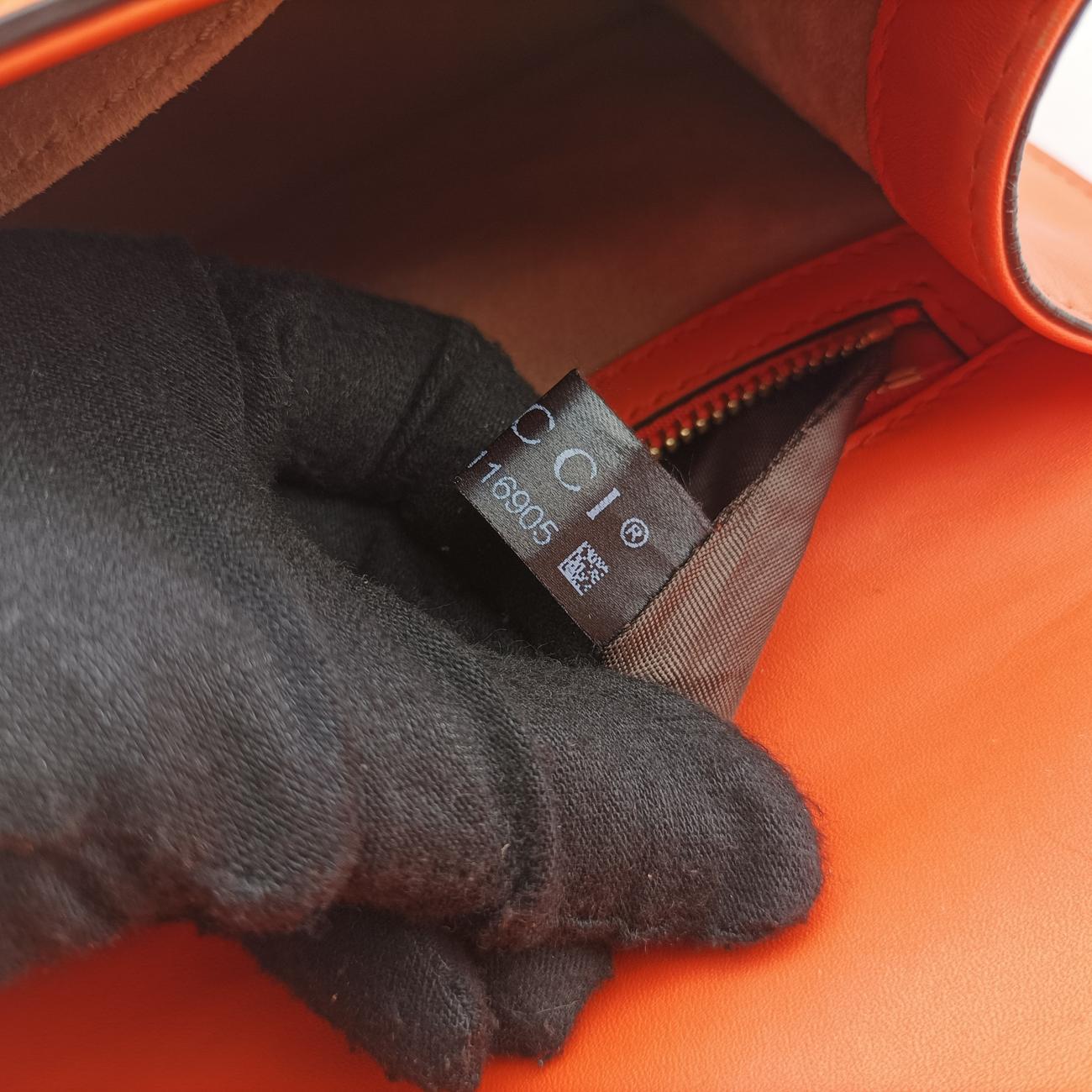 Sylvie Orange x Red x Navy Leather 421882 G022116905シルヴィ オレンジ×レッド×ネイビー レザー 421882 G022116905