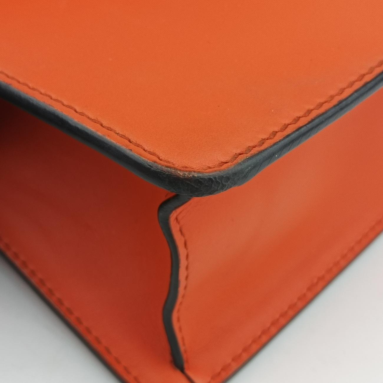 Sylvie Orange x Red x Navy Leather 421882 G022116905シルヴィ オレンジ×レッド×ネイビー レザー 421882 G022116905