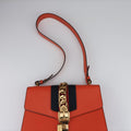 Sylvie Orange x Red x Navy Leather 421882 G022116905シルヴィ オレンジ×レッド×ネイビー レザー 421882 G022116905