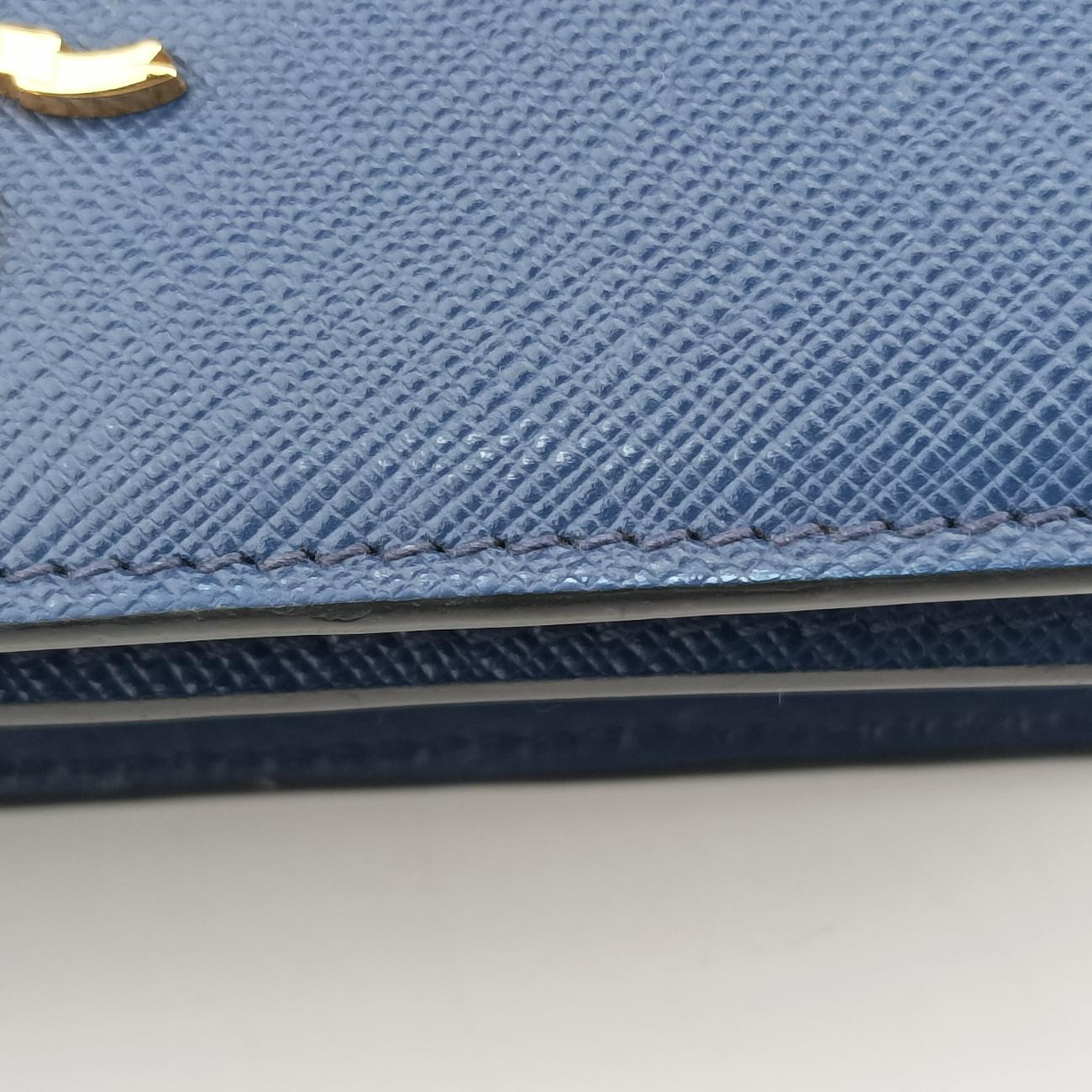 milano logo Blue Saffiano Leather 1BP012 204ミラノロゴ ブルー サフィアーノレザー 1BP012 204