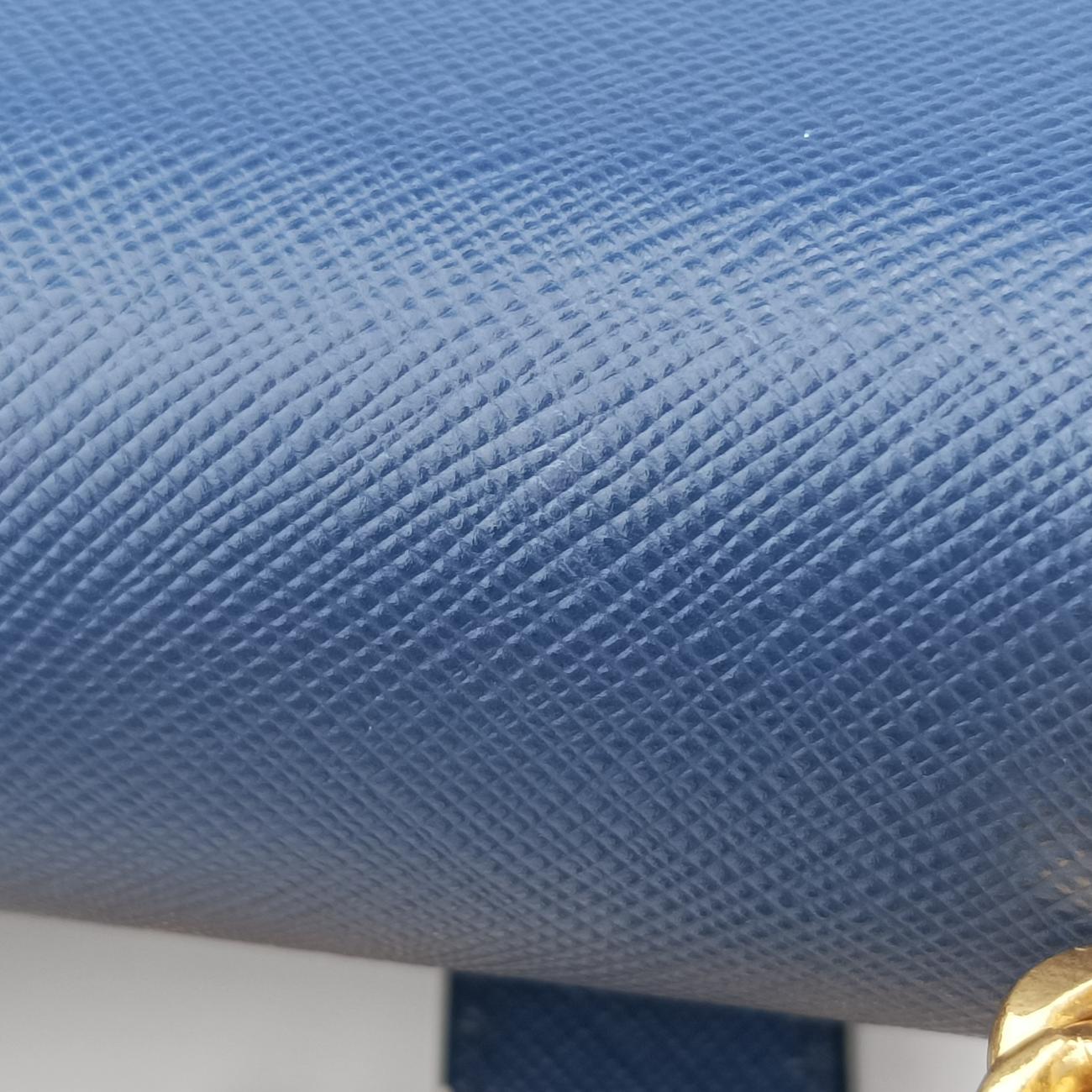 milano logo Blue Saffiano Leather 1BP012 204ミラノロゴ ブルー サフィアーノレザー 1BP012 204