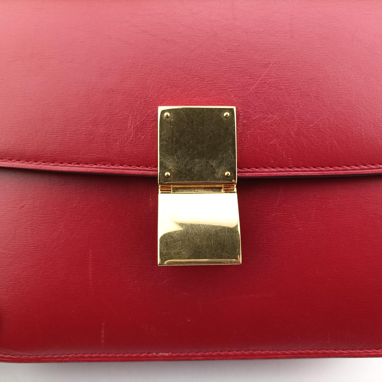 Classic Box Red Leather F-LA-2185クラシックボックス レッド レザー F-LA-2185
