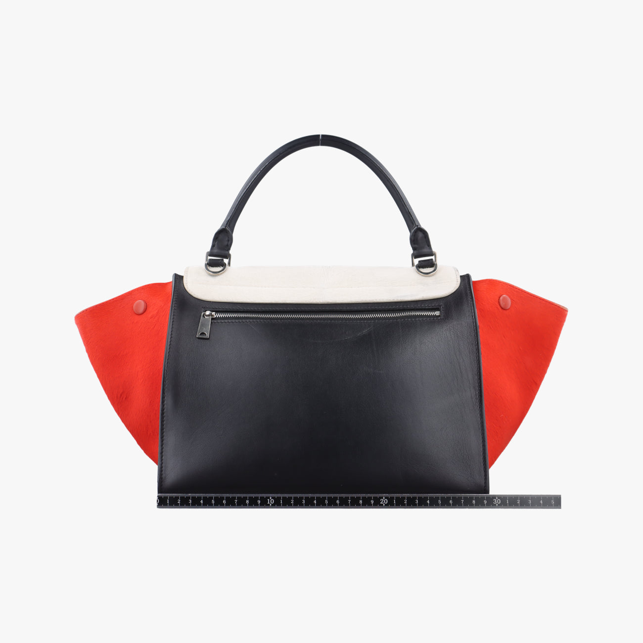 Trapèze Red x Black x White Leather x Ponyhair W-CE-0173トラペーズ レッド×ブラック×ホワイト レザー×ハラコ W-CE-0173