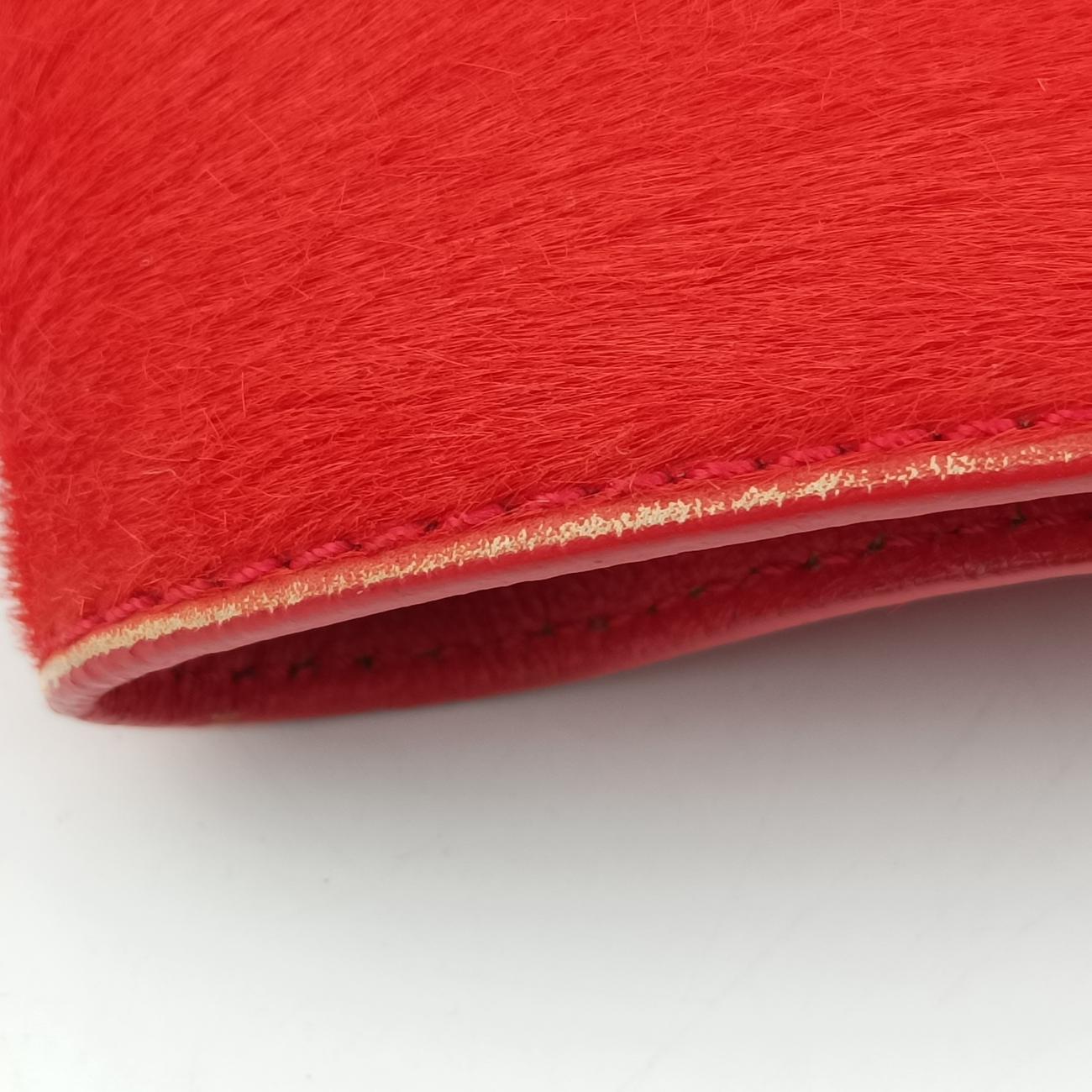 Trapèze Red x Black x White Leather x Ponyhair W-CE-0173トラペーズ レッド×ブラック×ホワイト レザー×ハラコ W-CE-0173