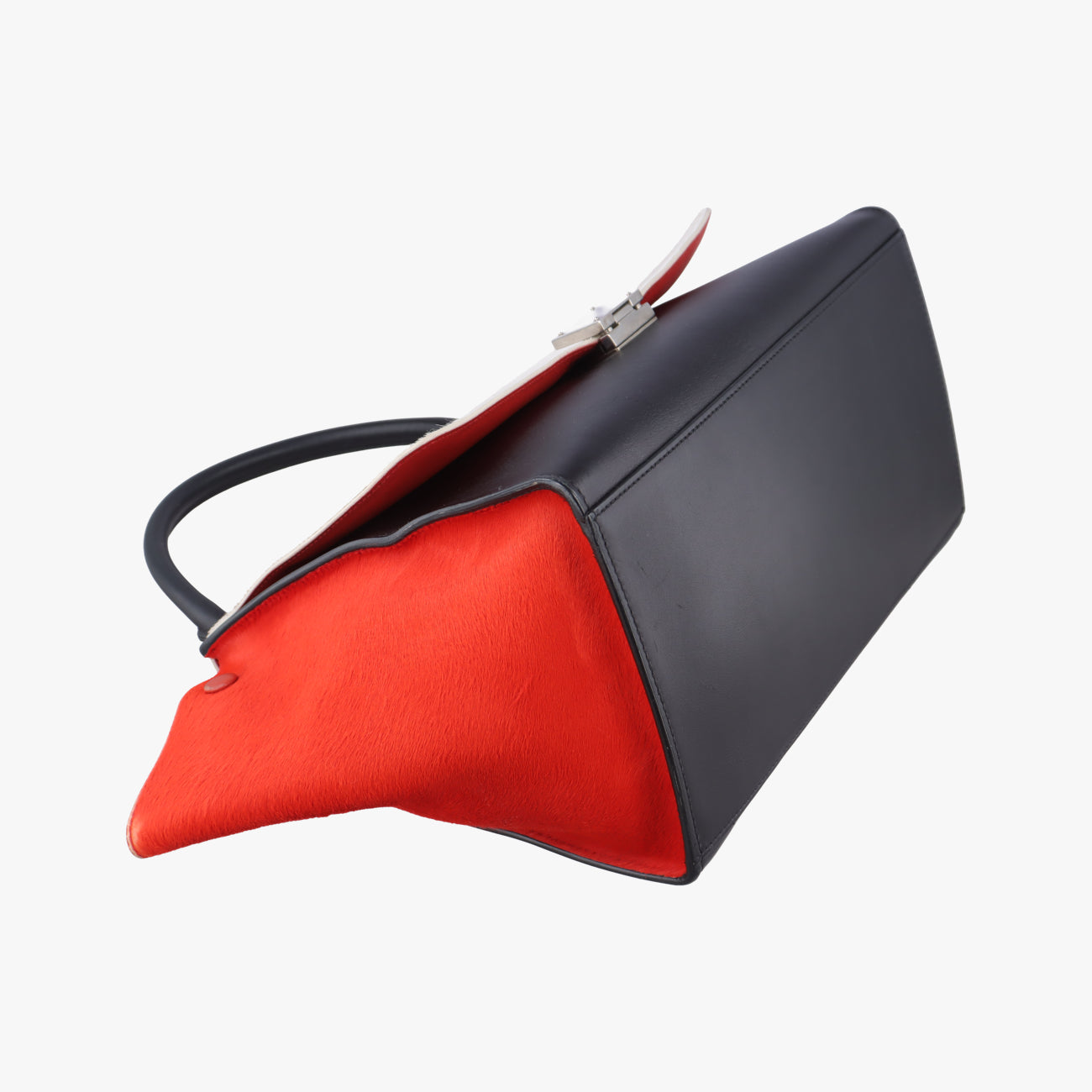 Trapèze Red x Black x White Leather x Ponyhair W-CE-0173トラペーズ レッド×ブラック×ホワイト レザー×ハラコ W-CE-0173