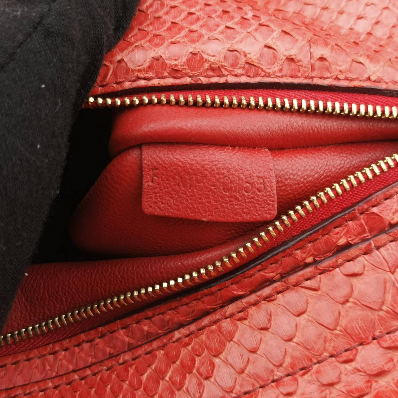 Trapèze orange Snakeskin × suede F-MP-0153トラペーズ オレンジ ヘビ革×スエード F-MP-0153