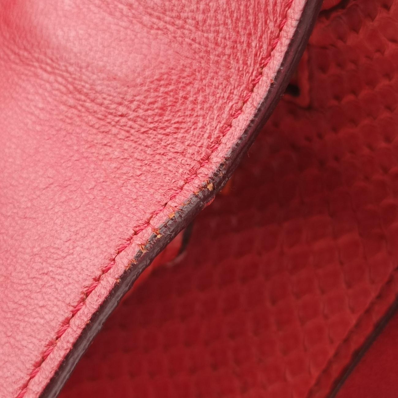 Trapèze orange Snakeskin × suede F-MP-0153トラペーズ オレンジ ヘビ革×スエード F-MP-0153