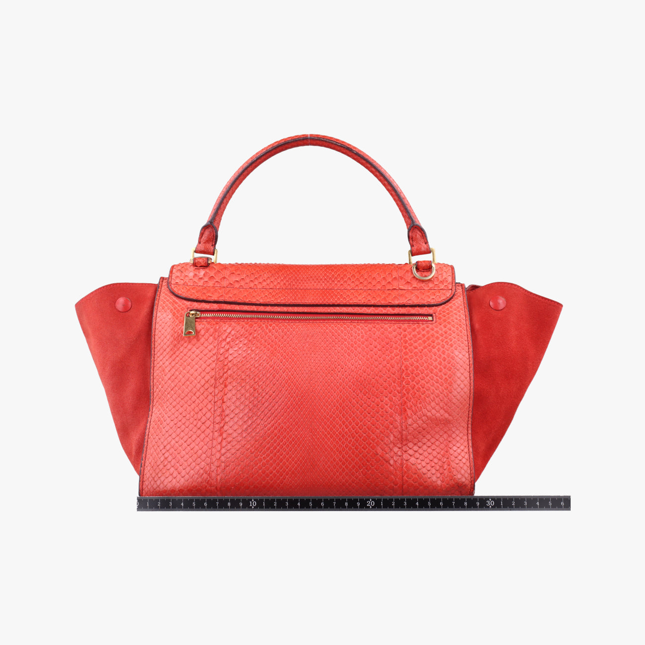 Trapèze orange Snakeskin × suede F-MP-0153トラペーズ オレンジ ヘビ革×スエード F-MP-0153