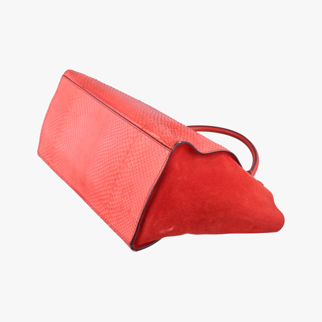 Trapèze orange Snakeskin × suede F-MP-0153トラペーズ オレンジ ヘビ革×スエード F-MP-0153