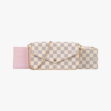 Pochette FéLICIE Azur Damier Canvas N63106 MI0138ポシェットフェリシー アズール ダミエキャンバス N63106 MI0138