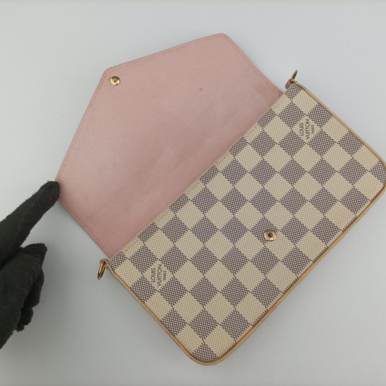 Pochette FéLICIE Azur Damier Canvas N63106 MI0138ポシェットフェリシー アズール ダミエキャンバス N63106 MI0138