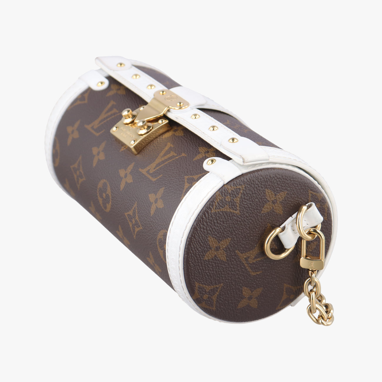 Papillon Trunk Brown×white Monogram Canvas×calf leather M81485 ICチップパピヨン トランク モノグラム/ブラウン系×ホワイト モノグラムキャンバス×カーフレザー M81485 ICチップ