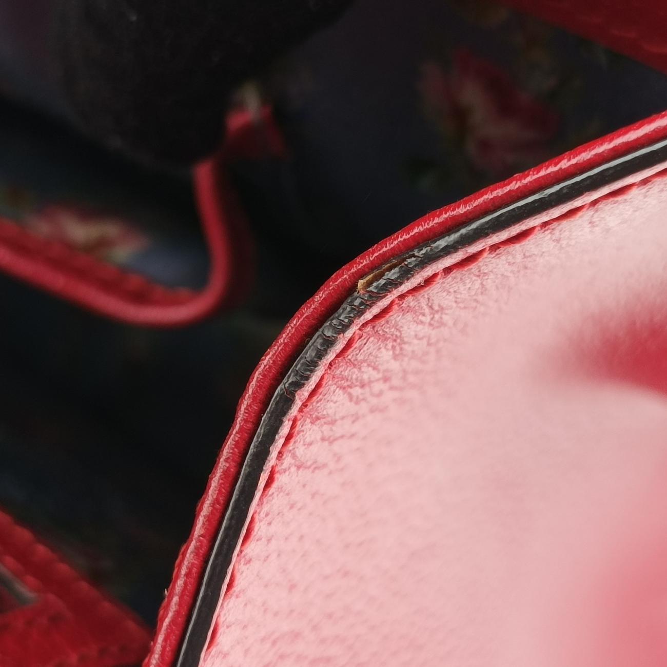 Bamboo Web butterfly Red×Multicolour Leather 488691 D022769366バンブー ウェビングライン バタフライ レッド×マルチカラー レザー 488691 D022769366