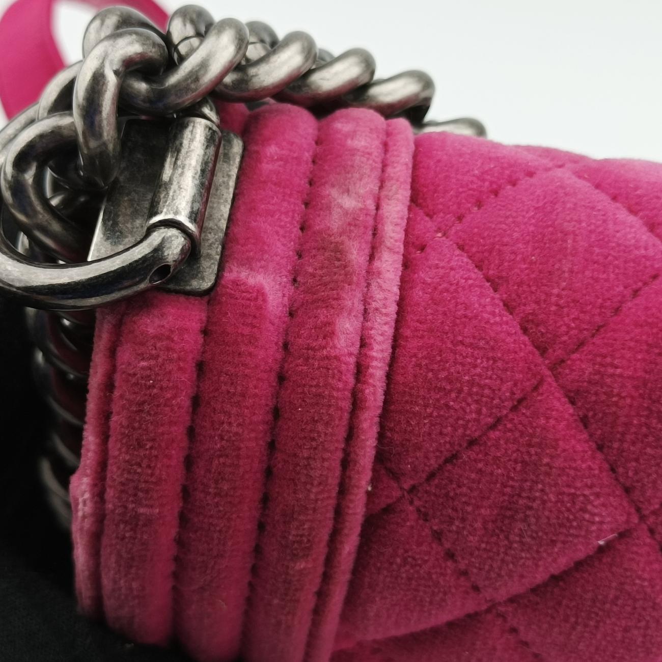 BOY CHANEL Rose velour A67416 18372057ボーイシャネル ローズ レッド ベロア A67416 18372057