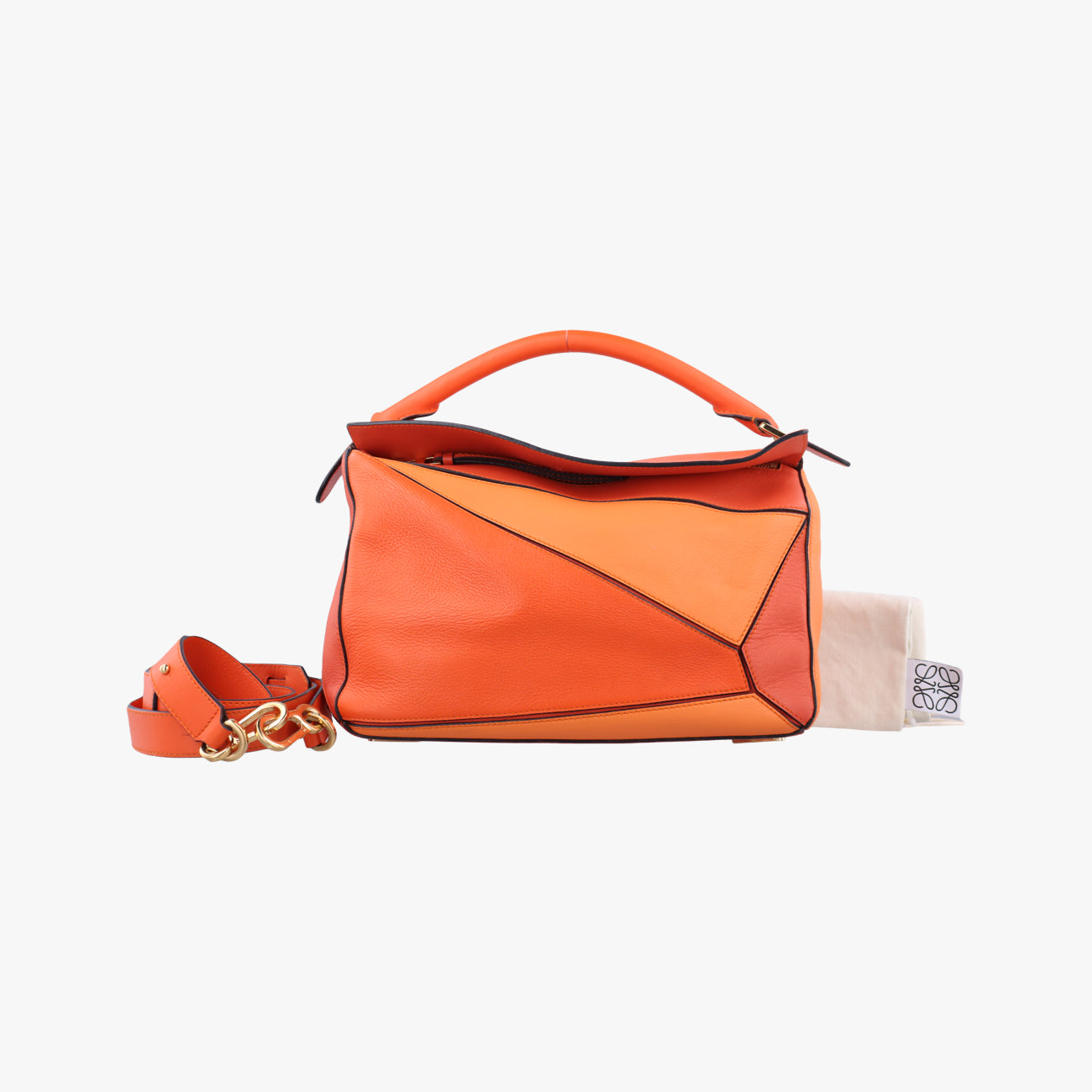 Puzzle Bag Medium orange×Multicolour Leather 061710パズルバッグ ミディアム オレンジ×マルチカラー レザー 061710