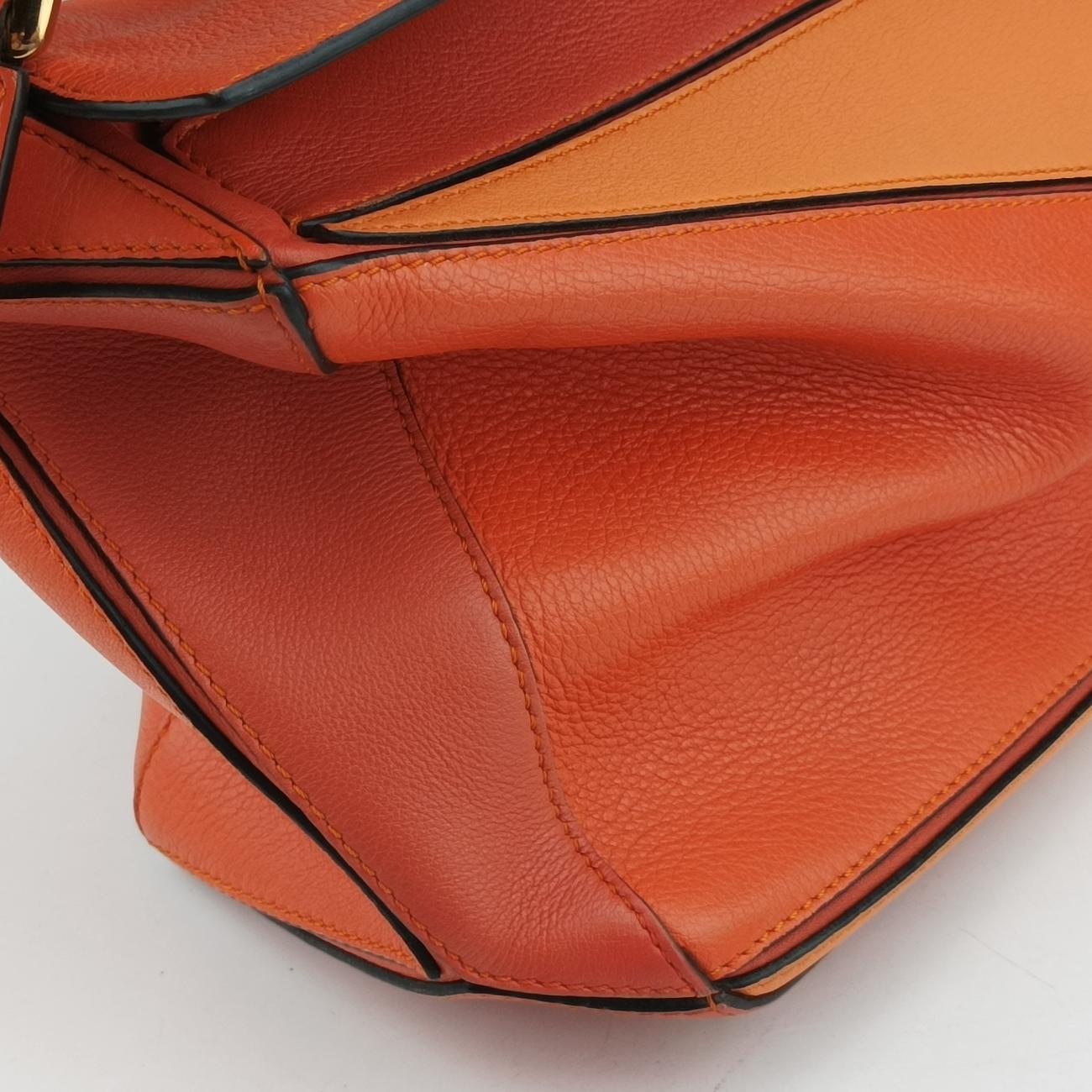 Puzzle Bag Medium orange×Multicolour Leather 061710パズルバッグ ミディアム オレンジ×マルチカラー レザー 061710