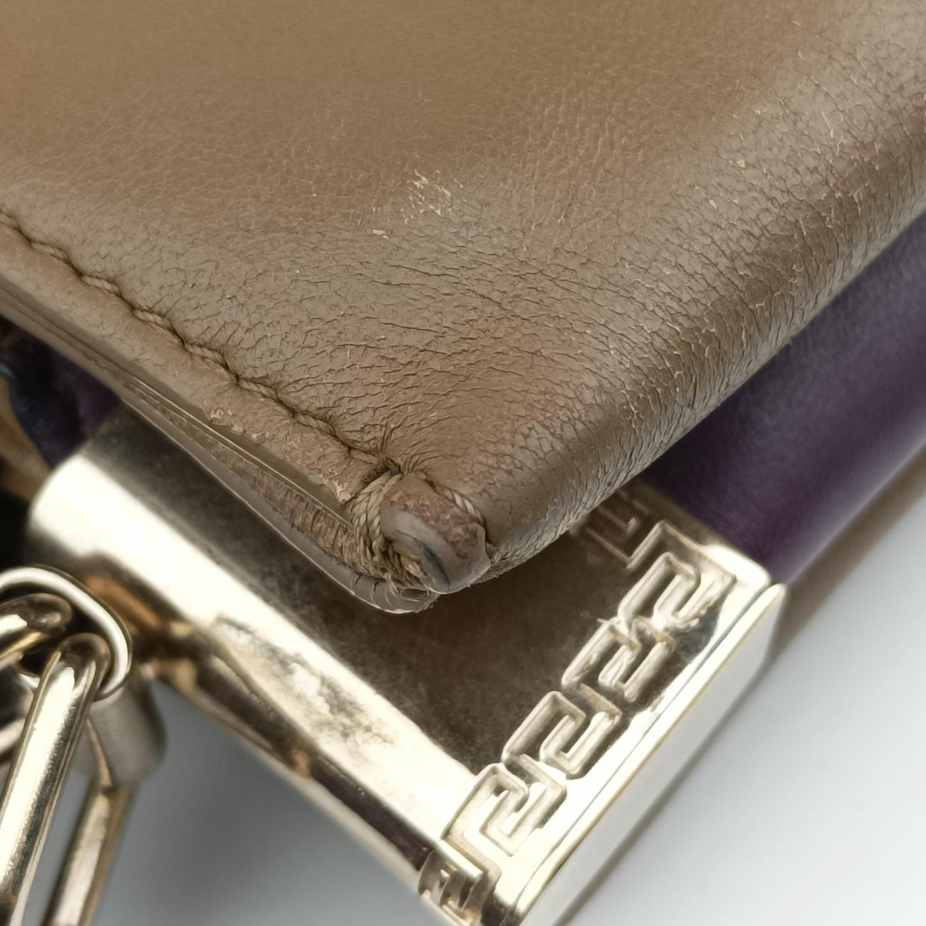 La Medusa Beige x Green x Purple Leather CLG 264 076 360 176ラ メデューサ ベージュ×グリーン×パープル レザー CLG 264 076 360 176