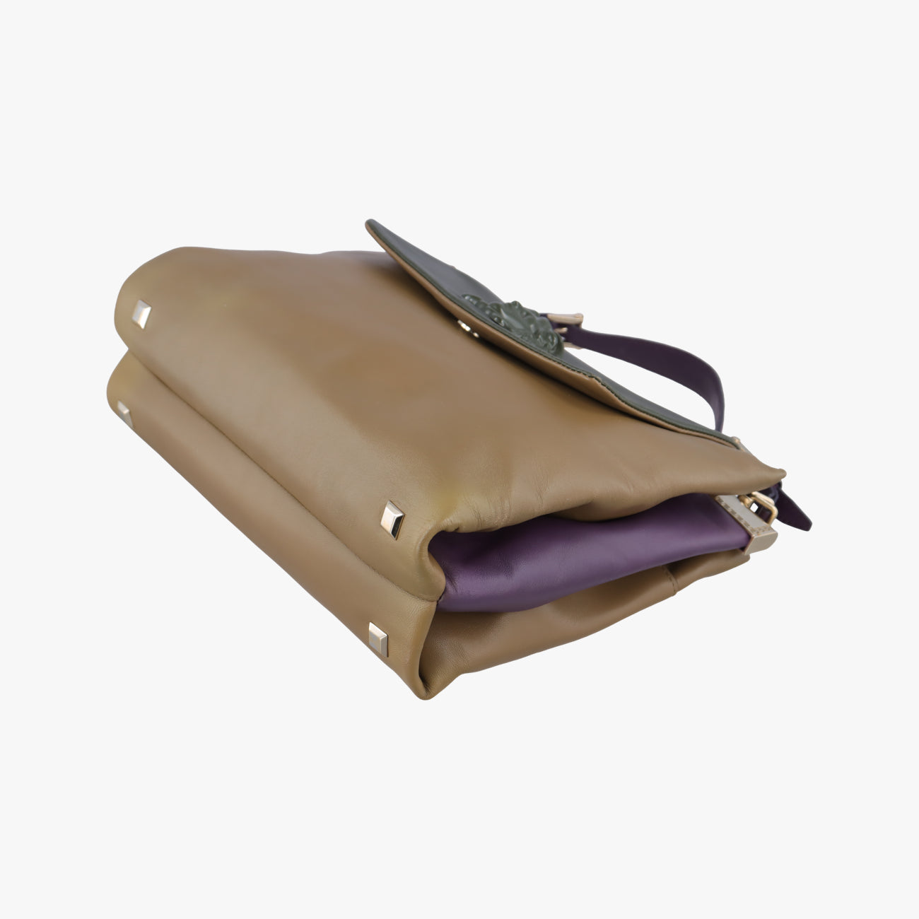 La Medusa Beige x Green x Purple Leather CLG 264 076 360 176ラ メデューサ ベージュ×グリーン×パープル レザー CLG 264 076 360 176